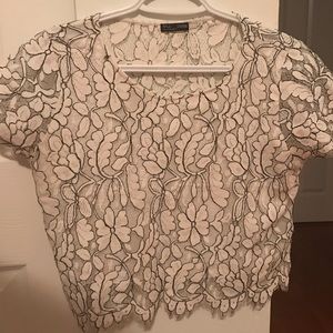 🤍 Zara white lace crop top